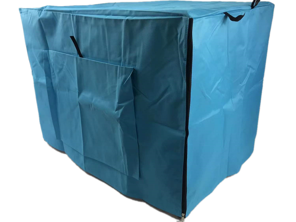 Foldable Metal Pet Crate with Canvas Cover, 36" - Blue