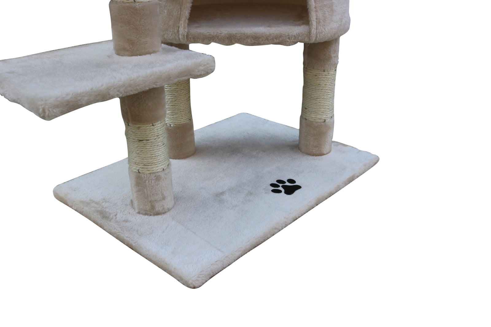 120cm Multi-Level Cat Tree, Sisal Post, Plush Cover - YES4PETS