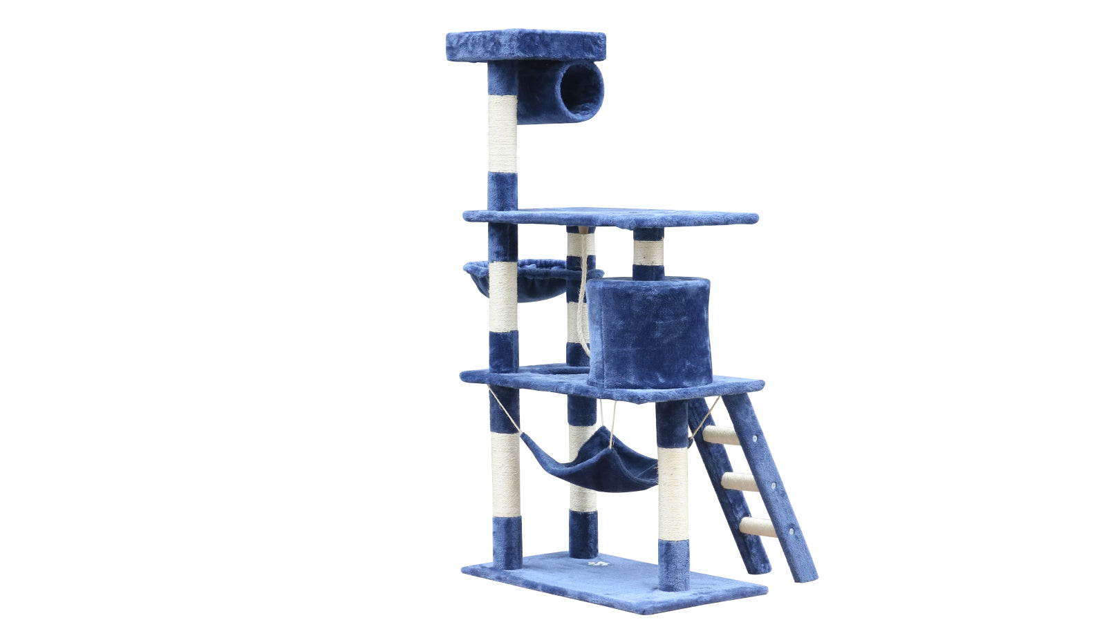 140cm Cat Tree with Sisal Poles, Hammock & Ladder - YES4PETS