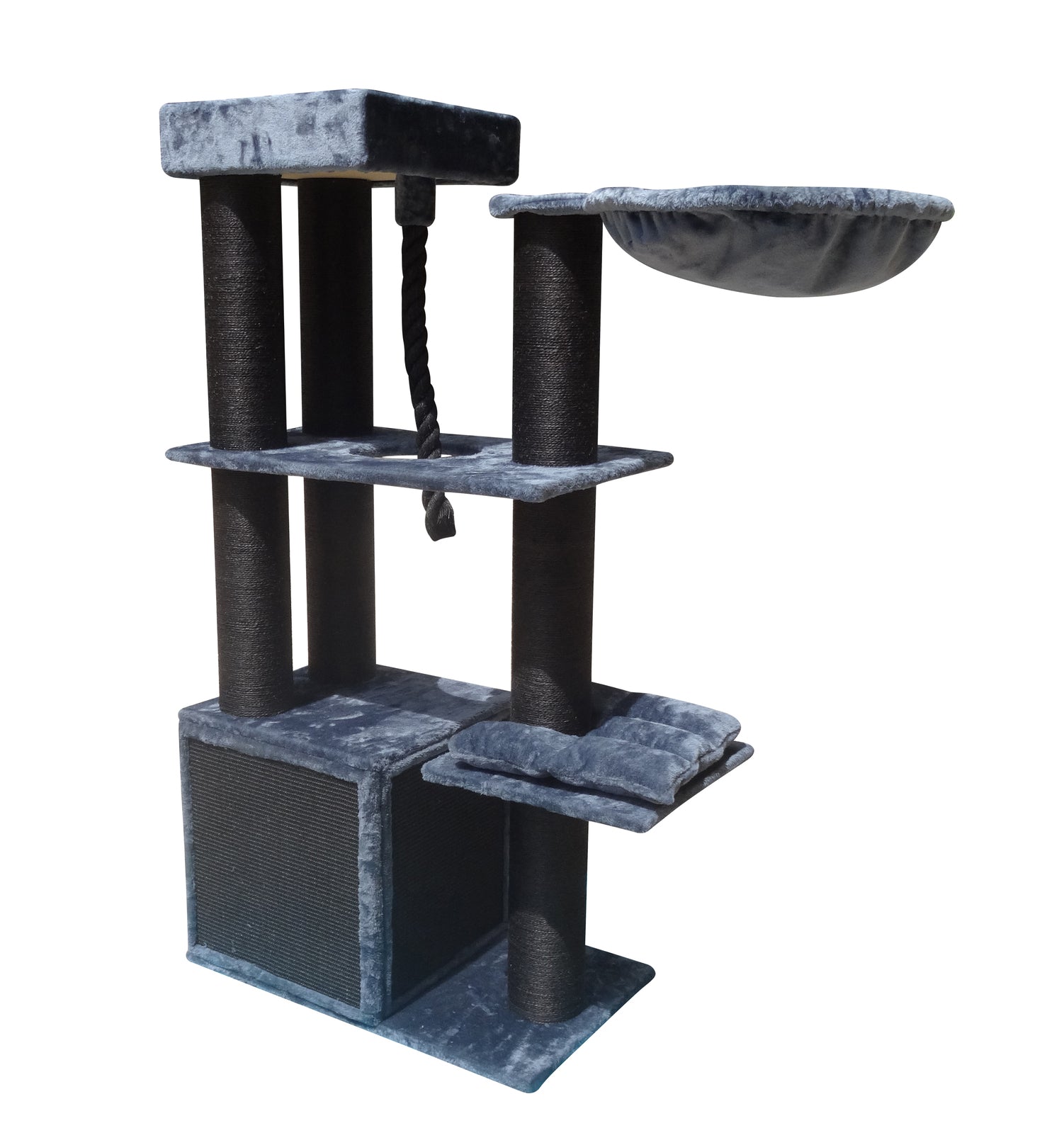 Multi-Level Giant Cat Tree with Bed and Sisal Poles - YES4PETS