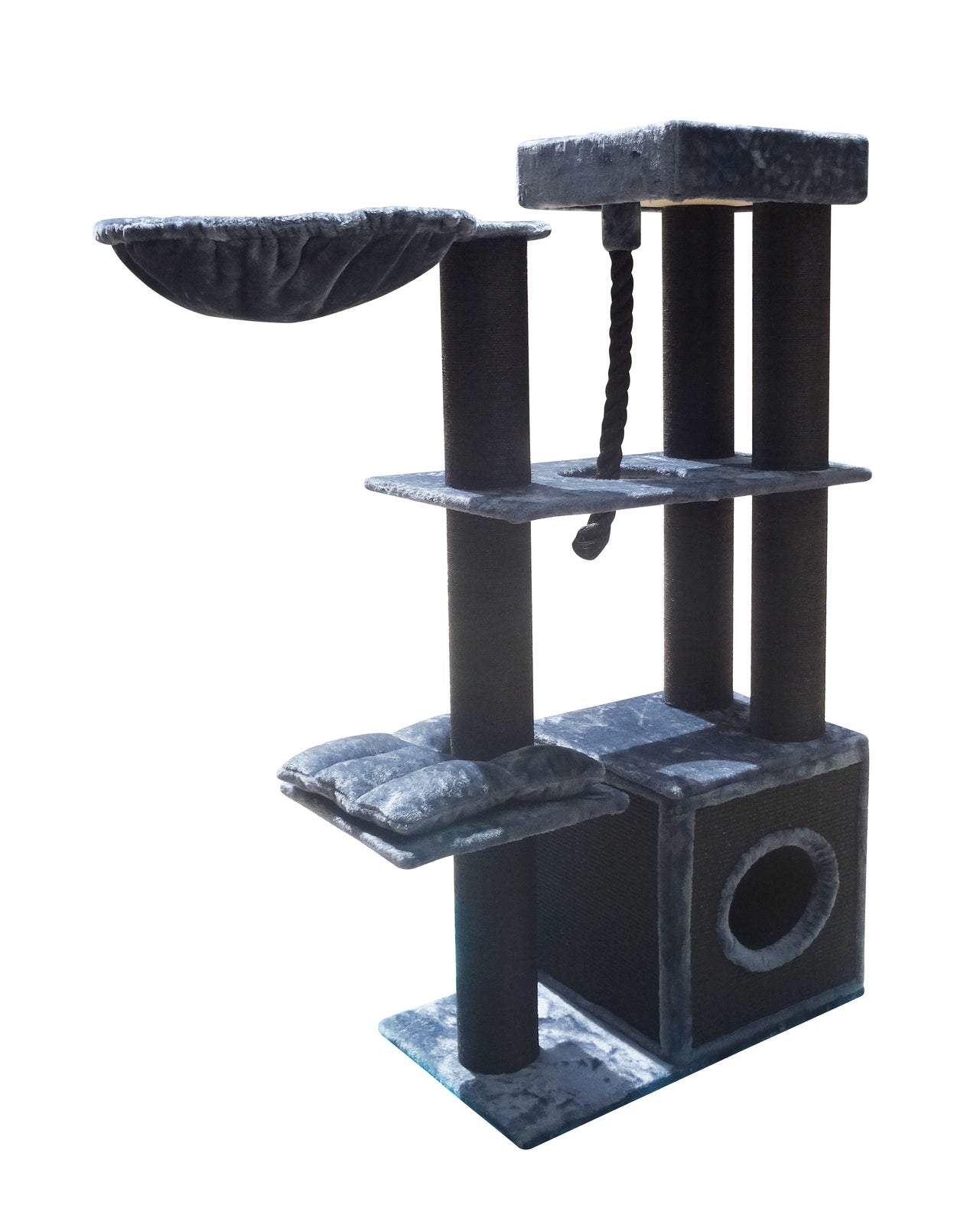 Multi-Level Giant Cat Tree with Bed and Sisal Poles - YES4PETS