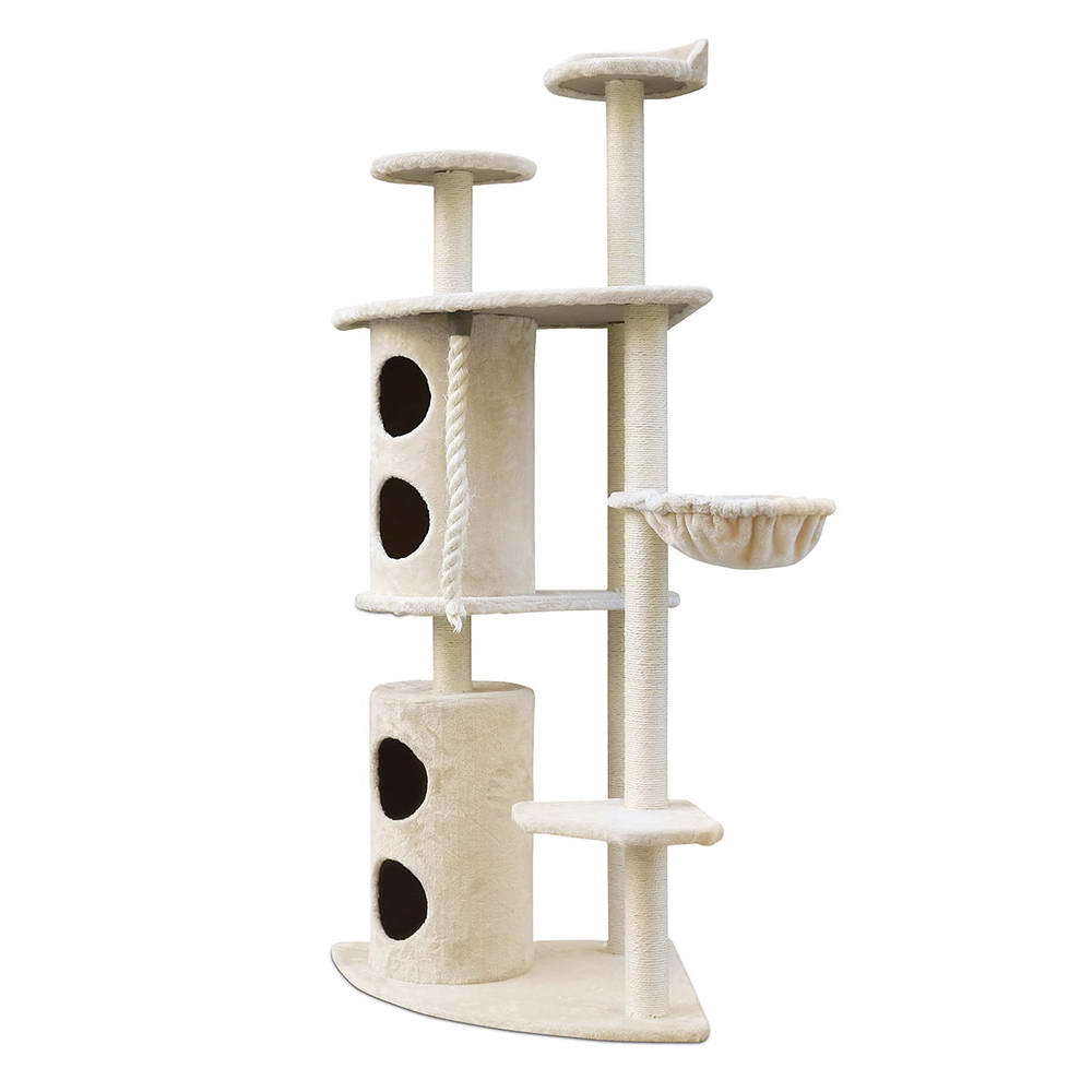 170cm Cat Tree with Sisal Posts, Platforms and Condo - YES4PETS