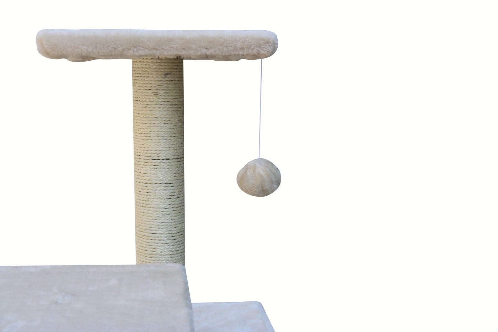 71cm Beige Cat Tree with Sisal Poles and Platforms