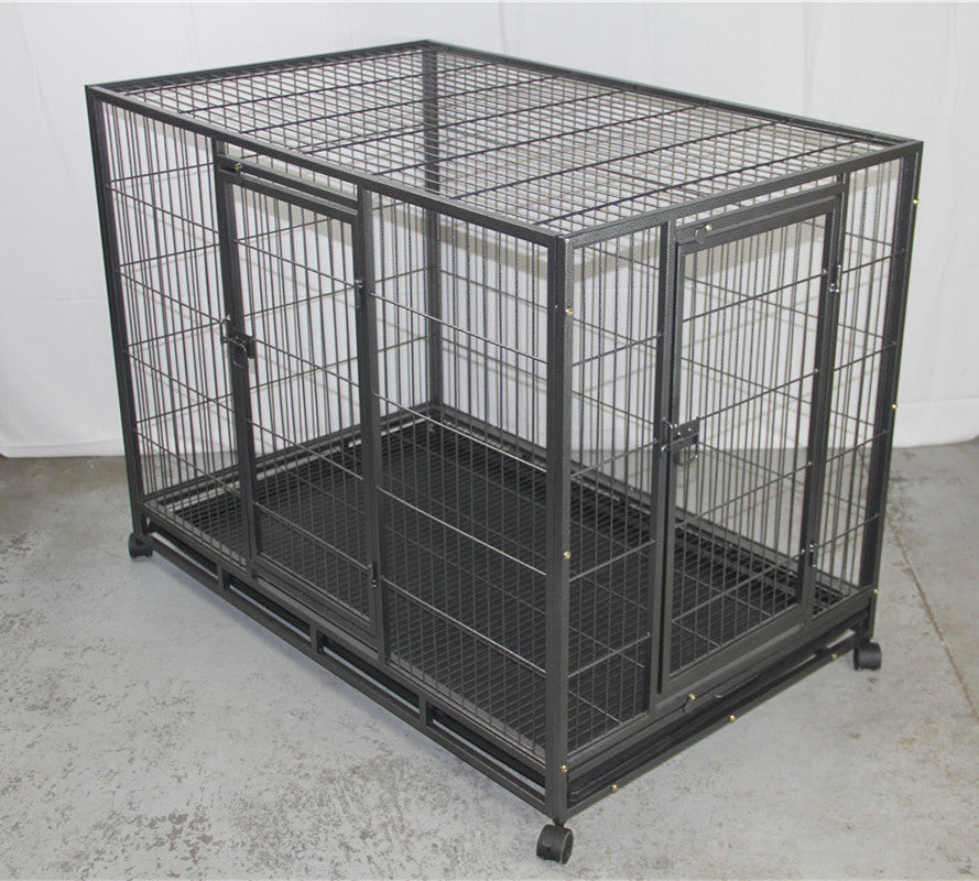 Heavy-Duty Metal Pet Cage with Wheels, Lockable Doors - YES4PETS