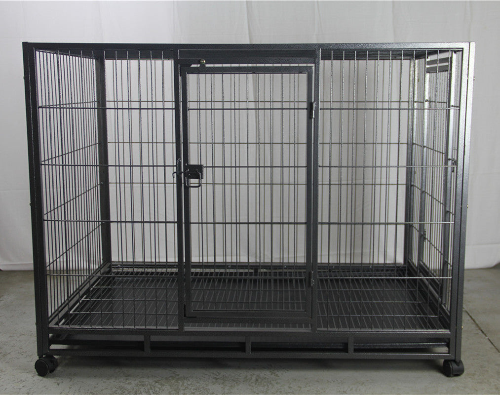 Heavy-Duty Metal Pet Cage with Wheels, Lockable Doors - YES4PETS