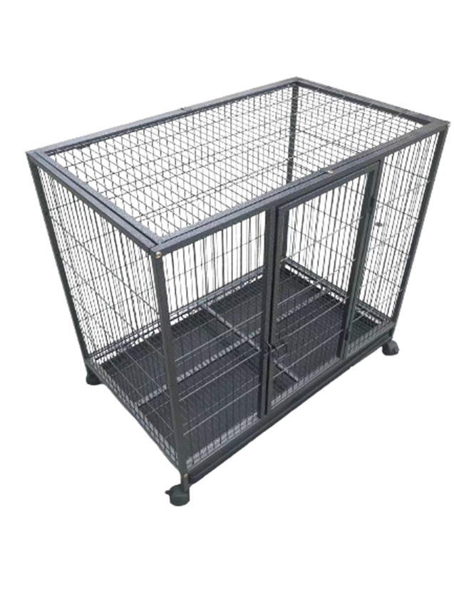 Heavy-Duty Metal Pet Cage with Wheels & Tray, Medium YES4PETS