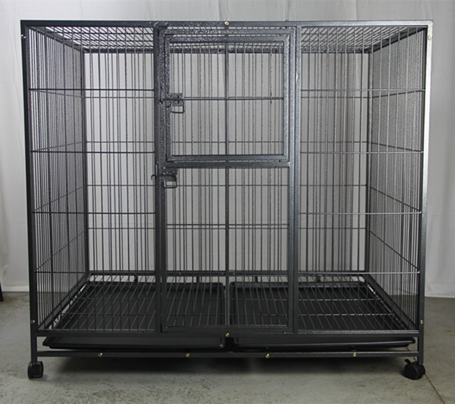 Heavy-Duty XXL Metal Pet Cage w/ Wheels & Tray, YES4PETS