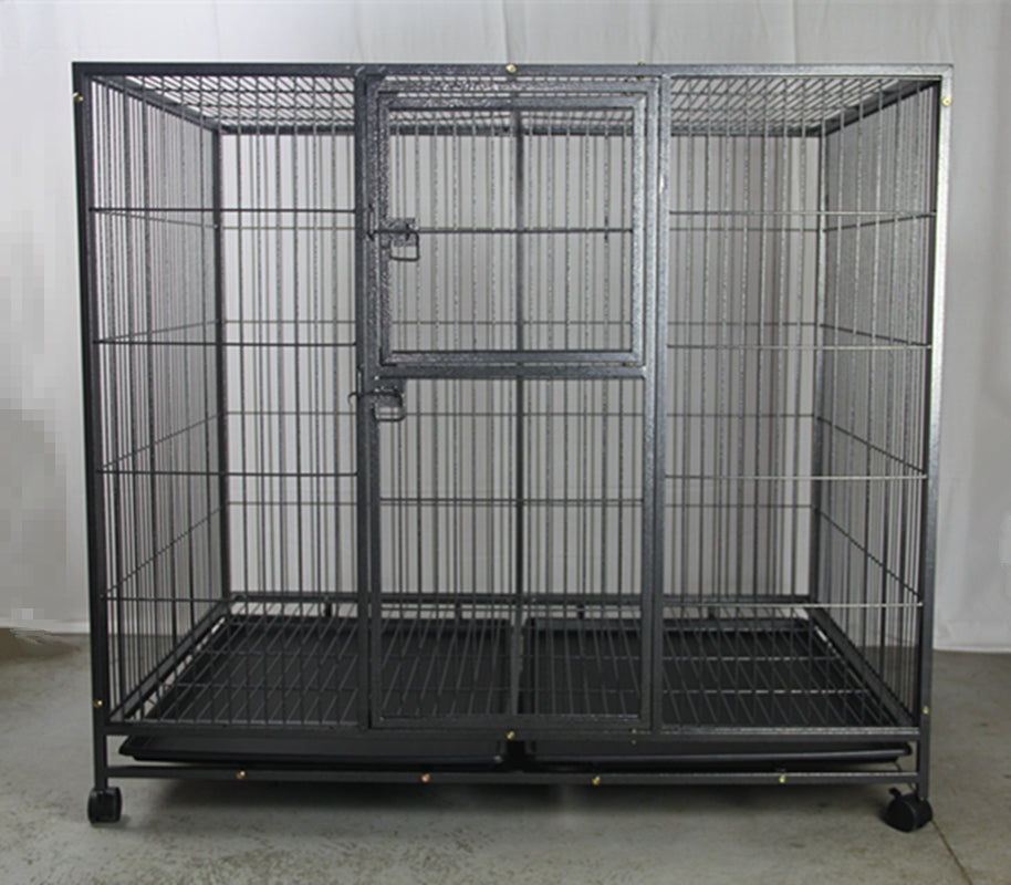 Heavy-Duty XXL Metal Pet Cage w/ Wheels & Tray, YES4PETS