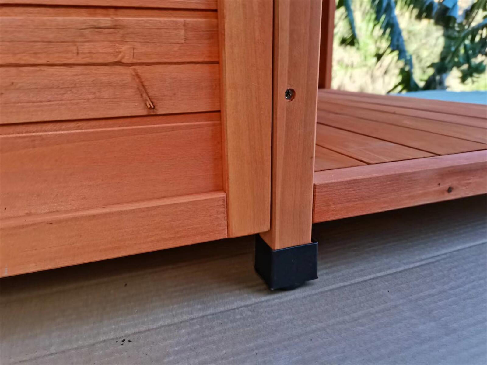 Elevated Wooden Dog Kennel with Asphalt Roof