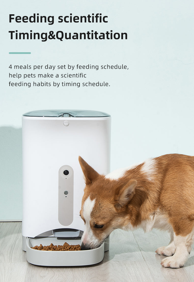 Smart Automatic Pet Dog Cat Rabbit Feeder Smartphone Camera APP for iP