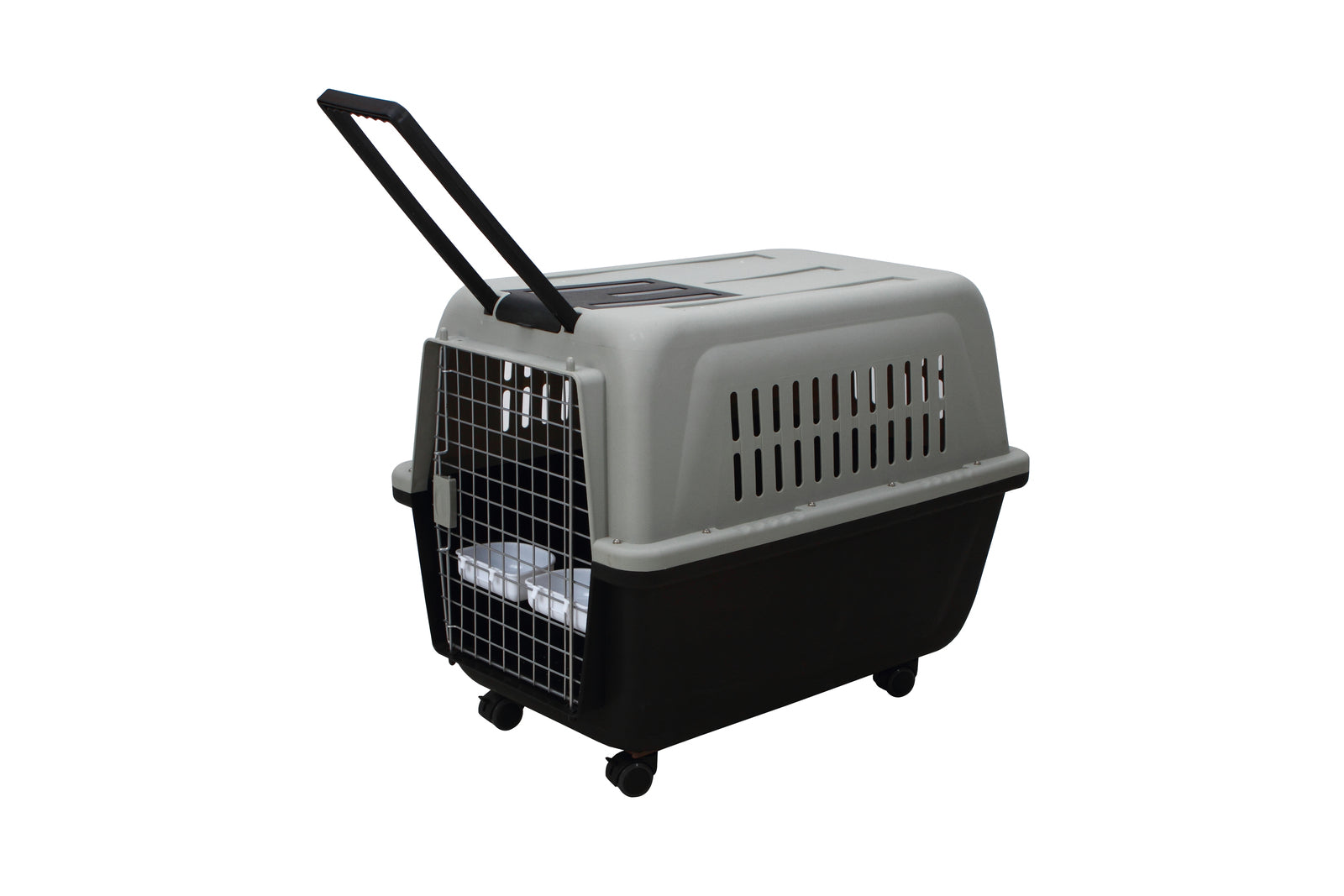 Large Durable Plastic Pet Carrier Kennel with Wheels, YES4PETS