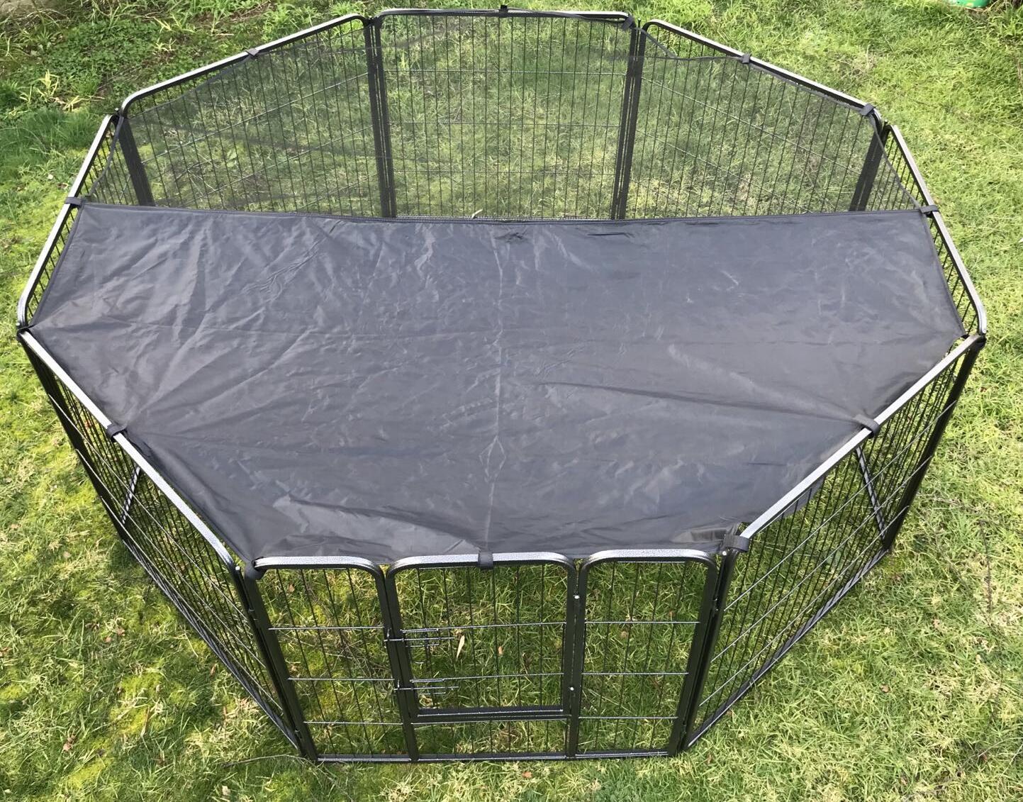 Heavy Duty 8-Panel Pet Playpen with Cover, 80 cm | YES4PETS