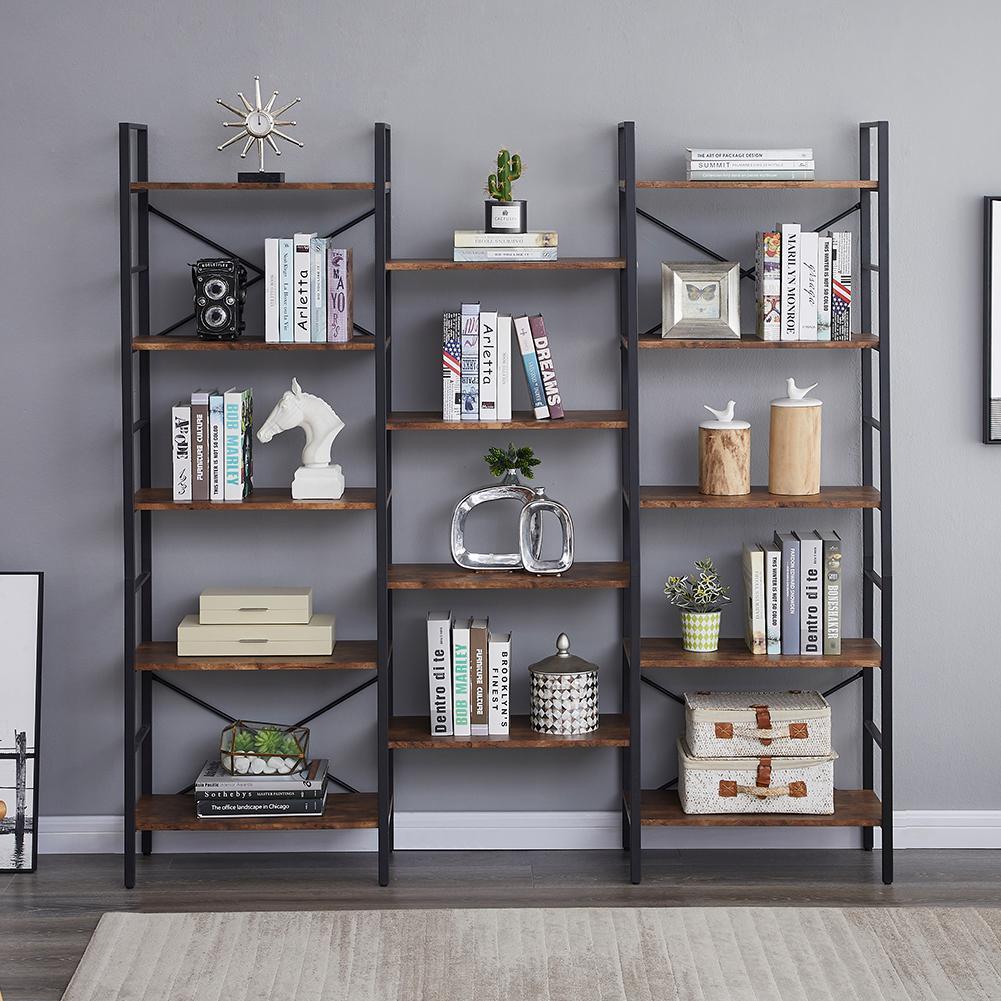 Adjustable Multi-Functional Vintage Industrial Bookshelf