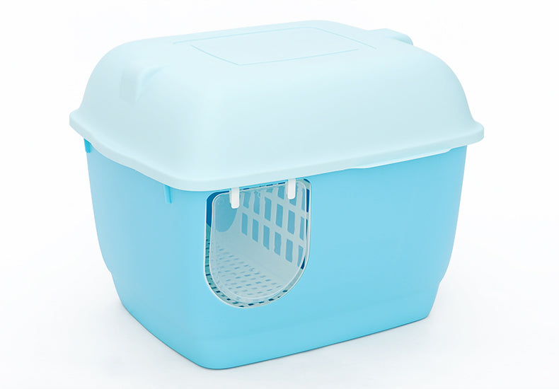 XL Portable Hooded Cat Litter Box w/ Scoop, Ventilation - YES4PETS