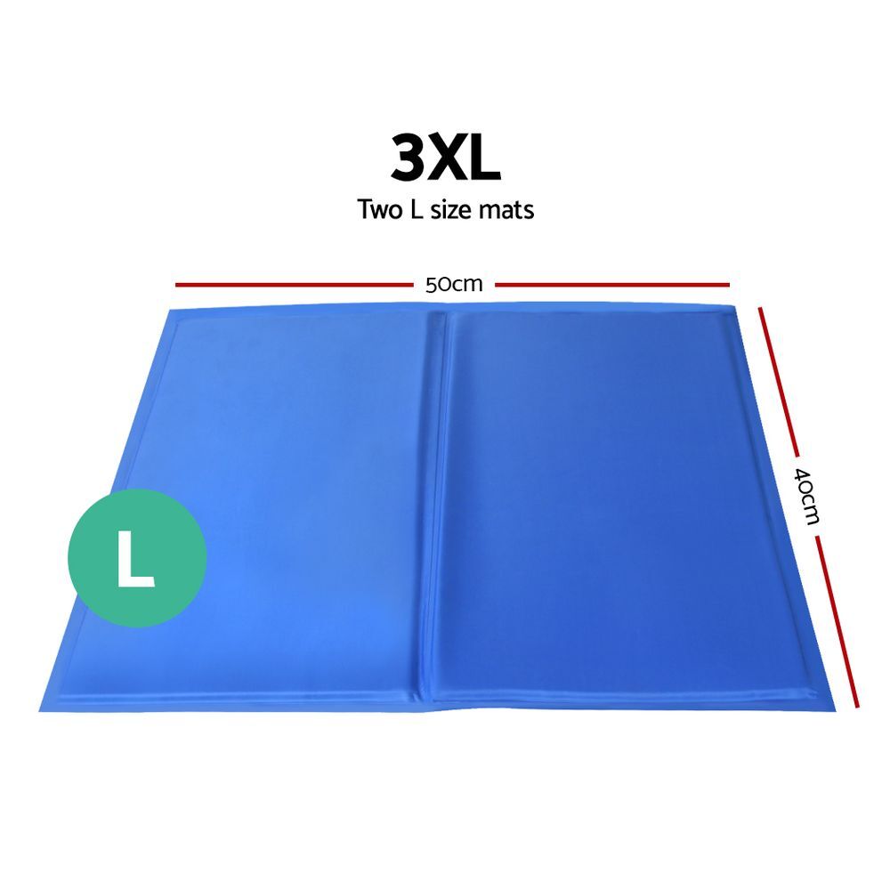 Self-Cooling Gel Mat, Non-Toxic, Portable Pet Pad, 50x40 cm, YES4PETS