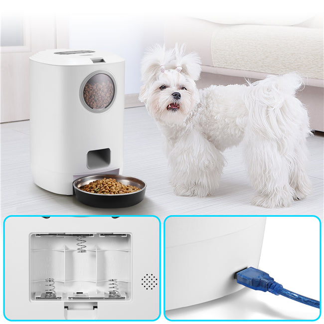 4.5L Automatic Digital Pet Feeder with Smart Chip & Recorder