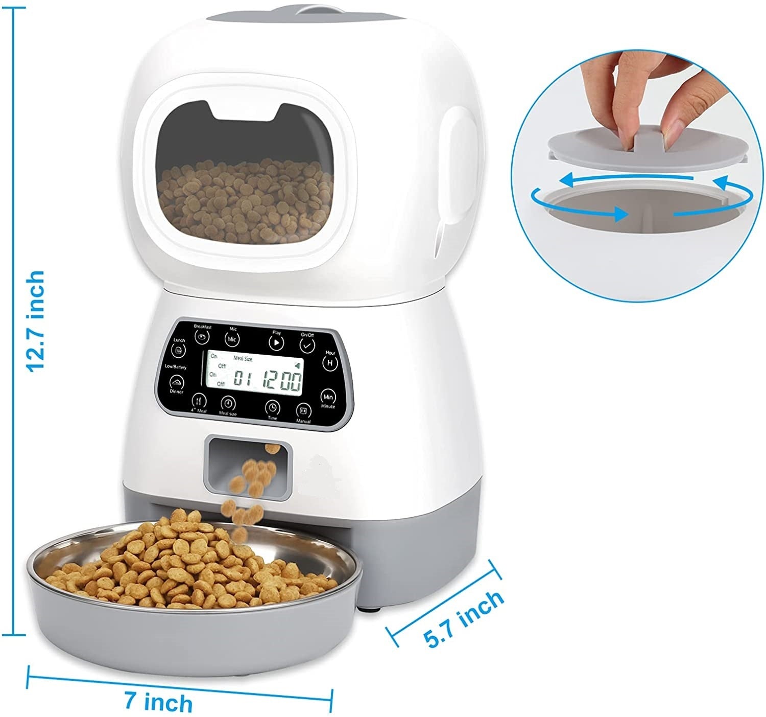 3.5L Automatic Programmable Pet Feeder with Digital Display