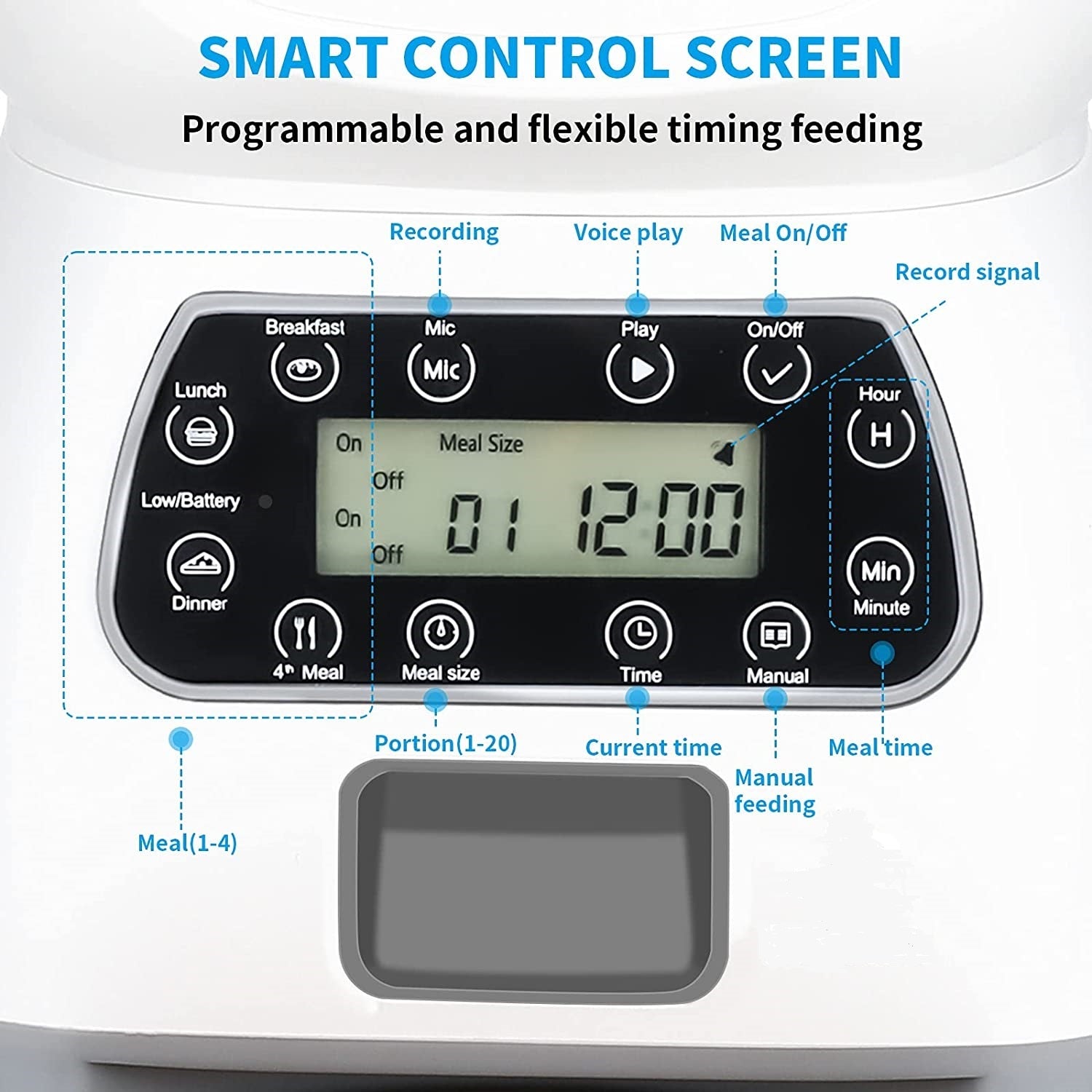 3.5L Automatic Programmable Pet Feeder with Digital Display