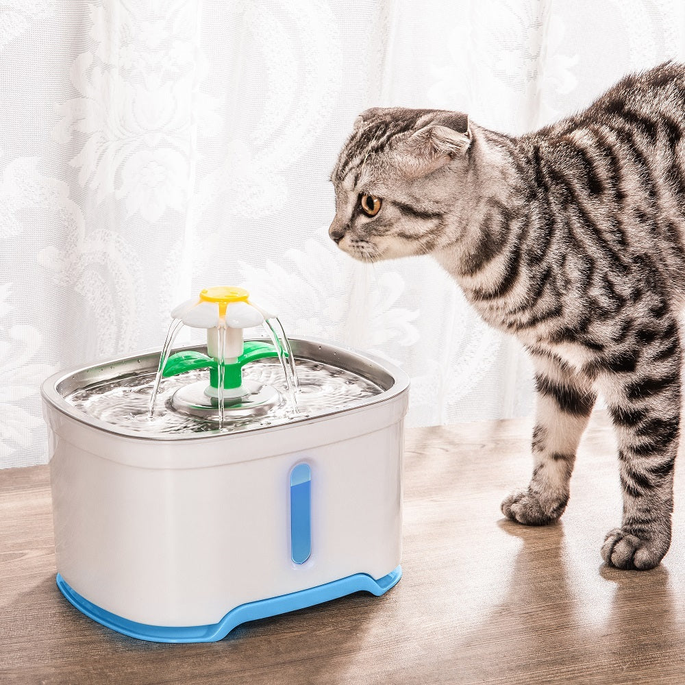 BPA Free 2.5L Electric Pet Water Fountain with LED Light