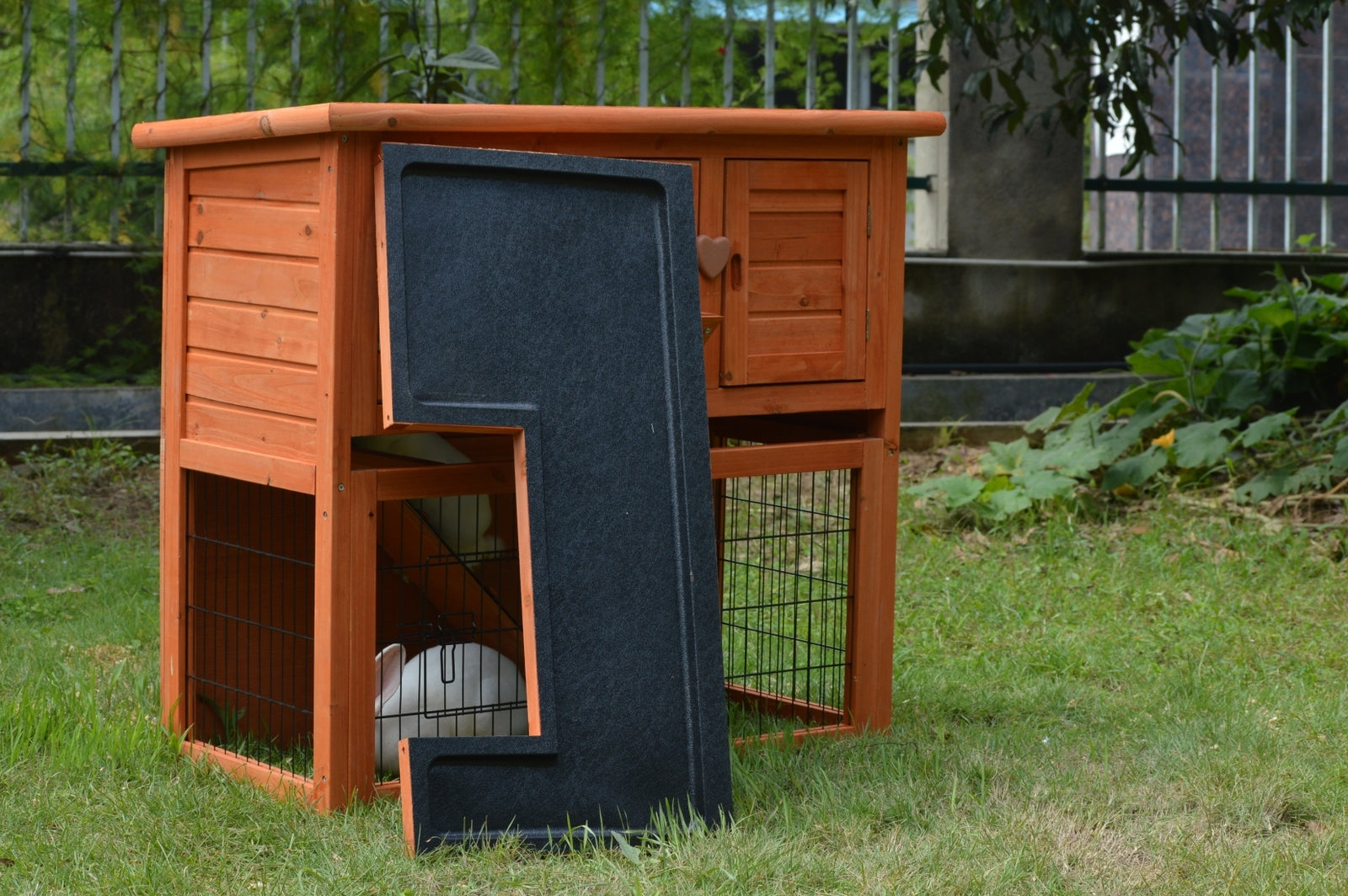 Double Storey Rabbit Hutch, Guinea Pig Ferret Cage w/ Waterproofing