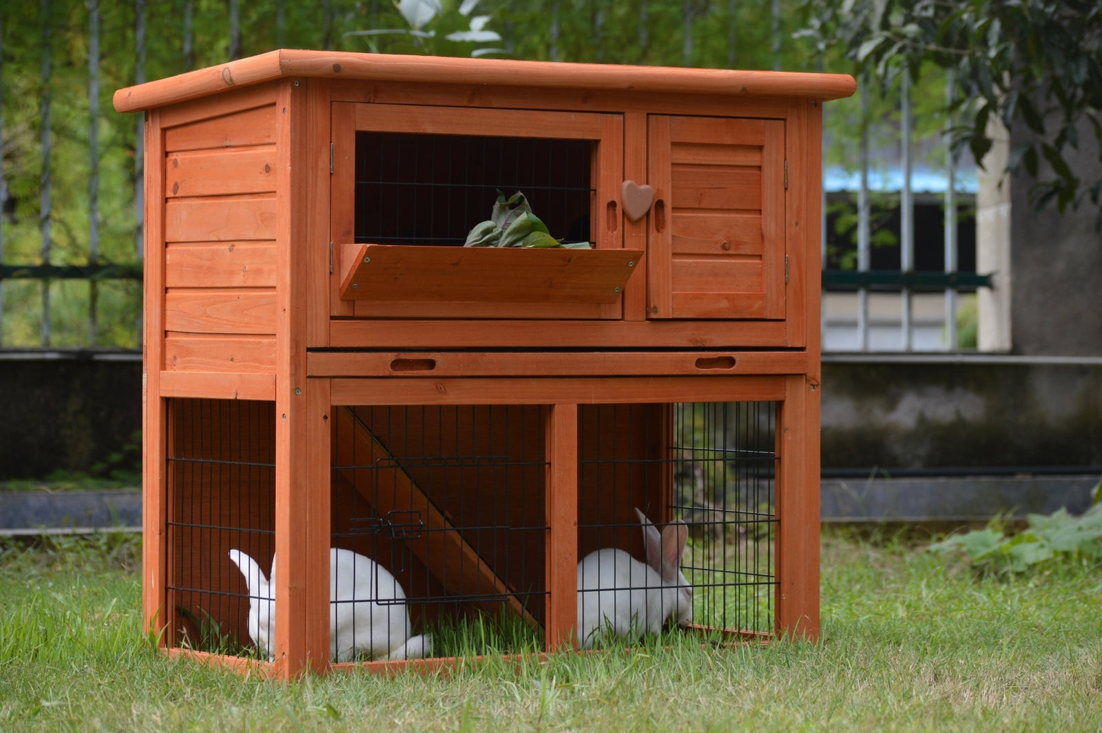 Double Storey Rabbit Hutch, Guinea Pig Ferret Cage w/ Waterproofing