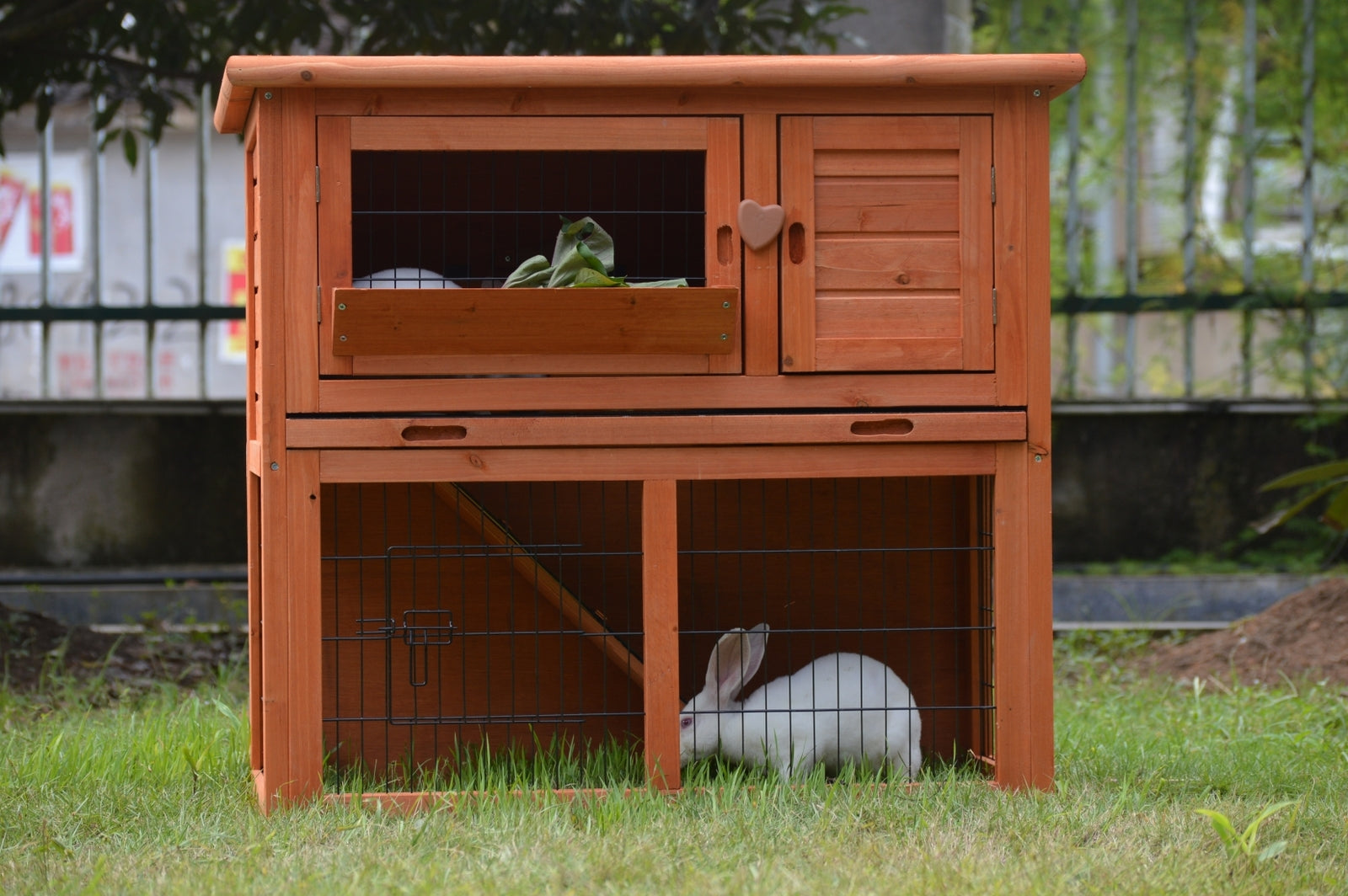 Double Storey Rabbit Hutch, Guinea Pig Ferret Cage w/ Waterproofing