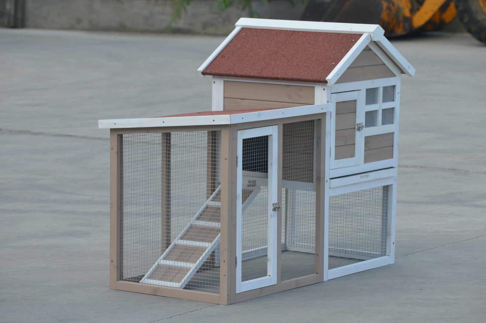 Waterproof Solid Wood Rabbit Hutch Cage for Small Pets YES4PETS