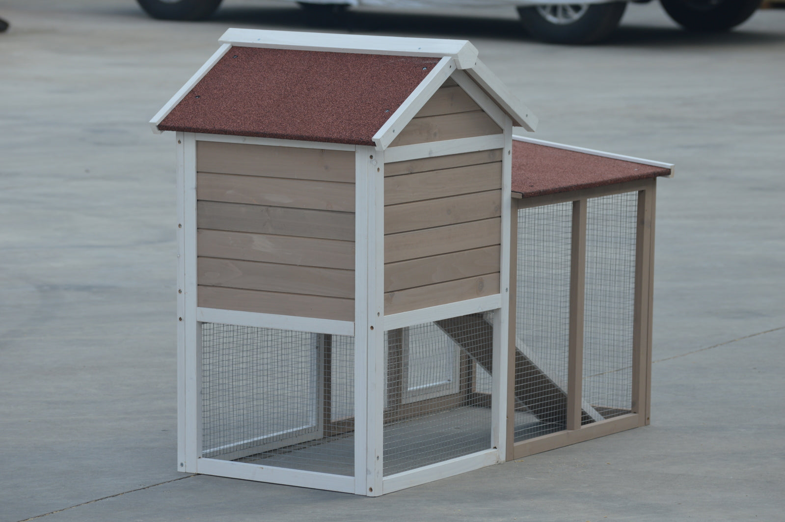 Waterproof Solid Wood Rabbit Hutch Cage for Small Pets YES4PETS