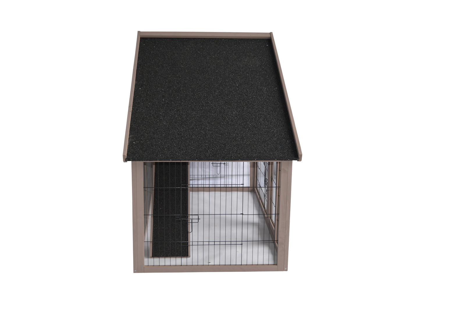 Solid Fir Wood Grey Chicken Coop Rabbit Hutch with Tray