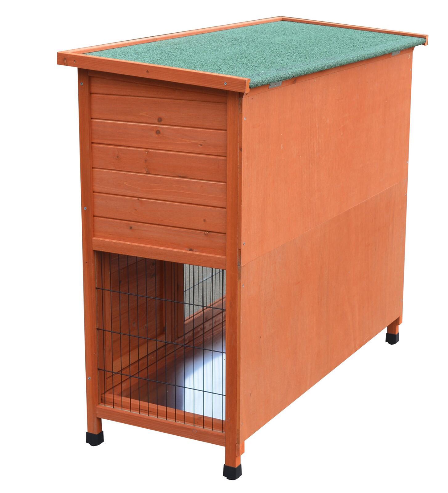 XL Double Storey Rabbit Hutch with Hinged Roof, 120cm - YES4PETS