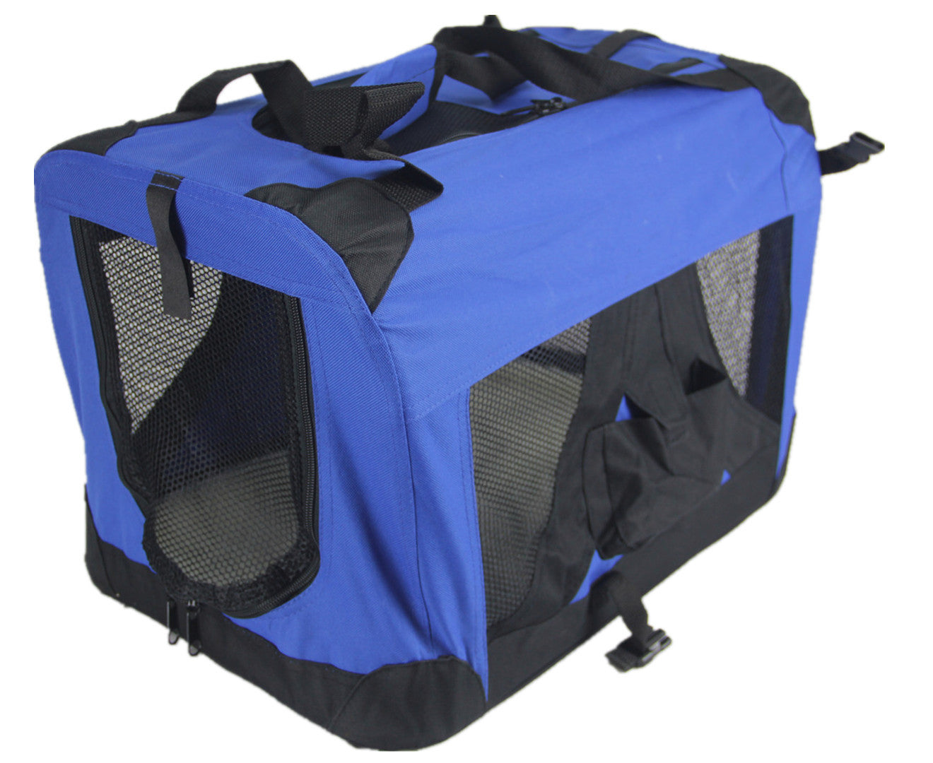 Durable XL Foldable Water-Resistant Soft Dog Crate - Blue