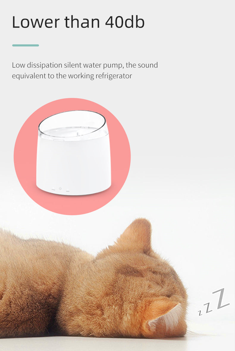 Noise-Free 1.5L Electric Pet Water Fountain with Filtration