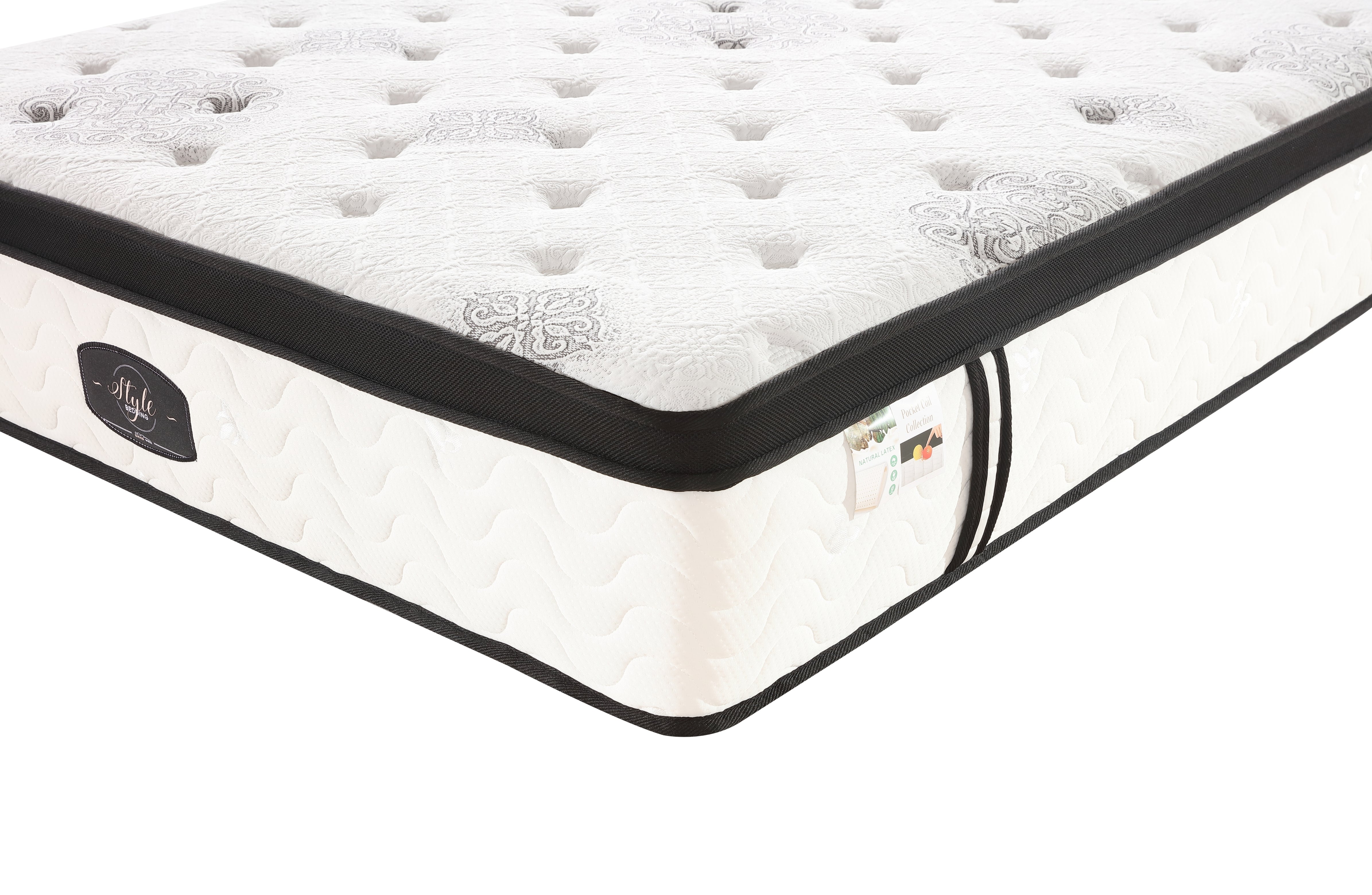 Chiro 7 Zone Latex Euro Top 35cm Pocket Spring Mattress - Double