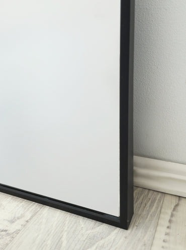 Elegant Arched Black Metal Wall Mirror 80cm x 100cm