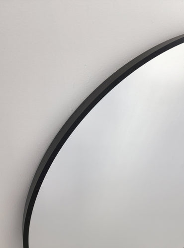 Elegant Arched Black Metal Wall Mirror 80cm x 100cm