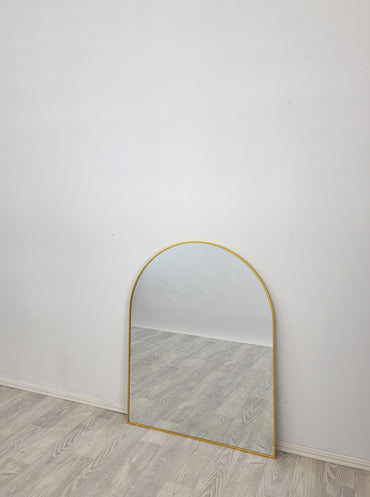 Elegant Gold Arched Metal Mirror 80cm x 100cm