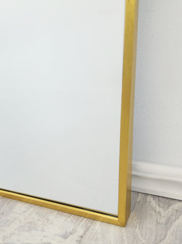 Elegant Gold Arched Metal Mirror 80cm x 100cm