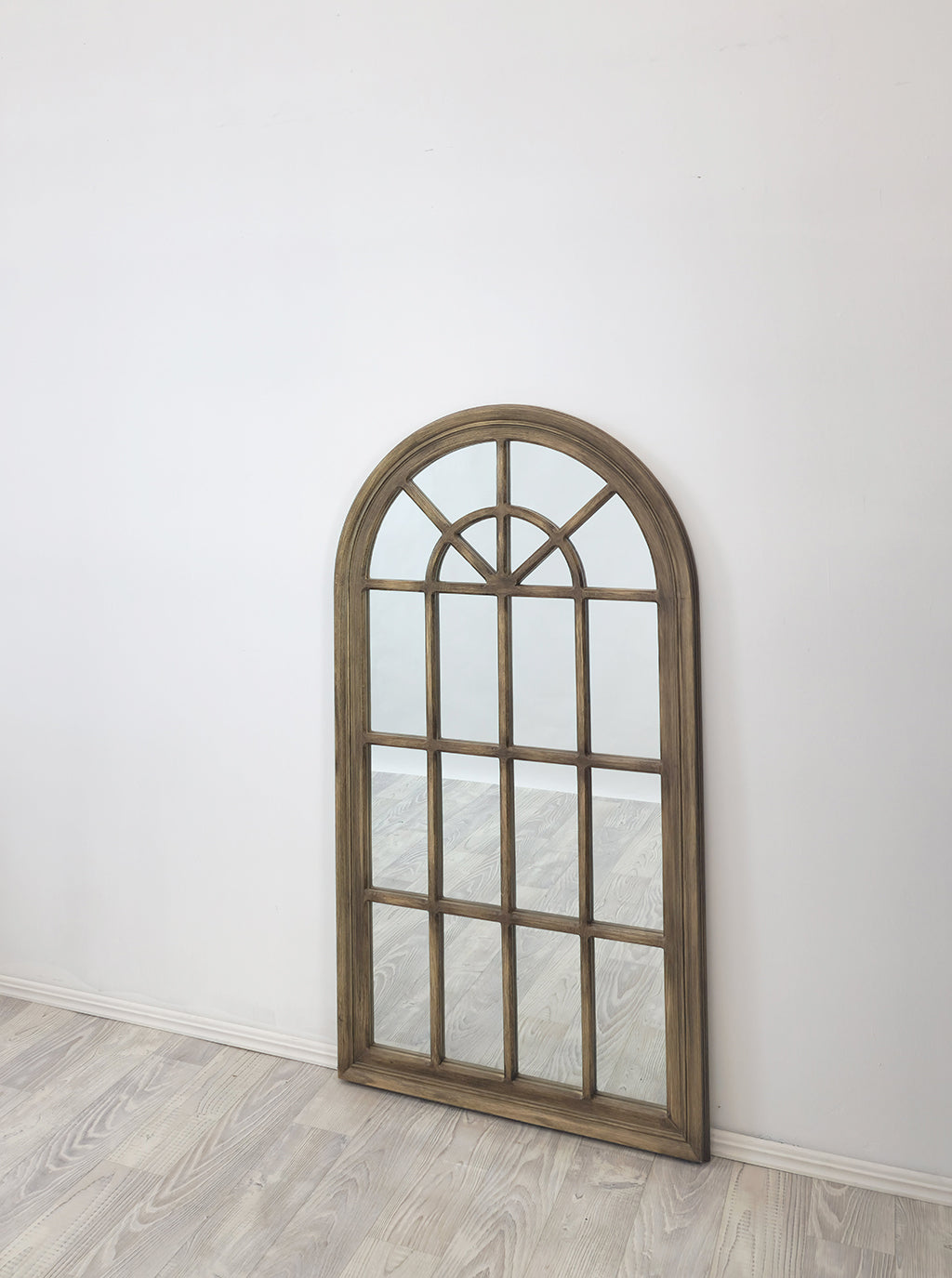 Antique Taupe Arch Window Style Mirror 70x130CM