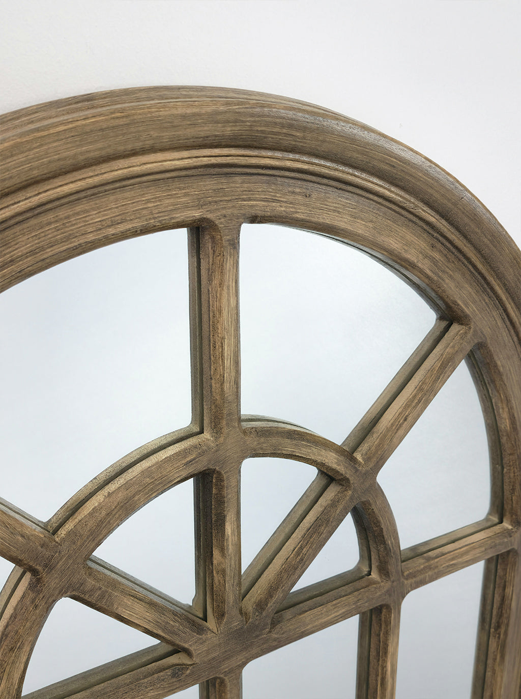 Antique Taupe Arch Window Style Mirror 70x130CM