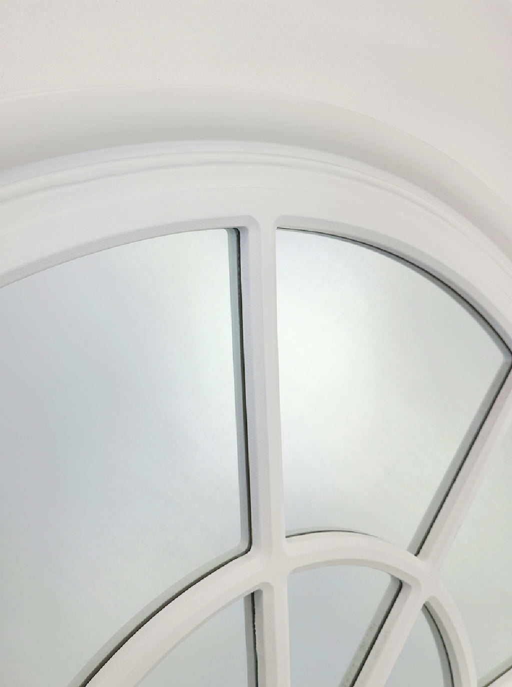 Matte White Arch Window Style Mirror - 100 x 150 CM, Wood