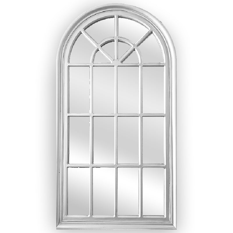 Matte White Arch Window Style Mirror 100x180CM - X-Large