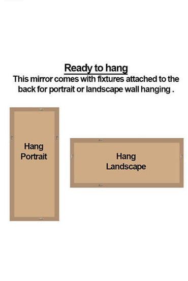 Matte Black Window Style Mirror 95x130cm, Wood Frame