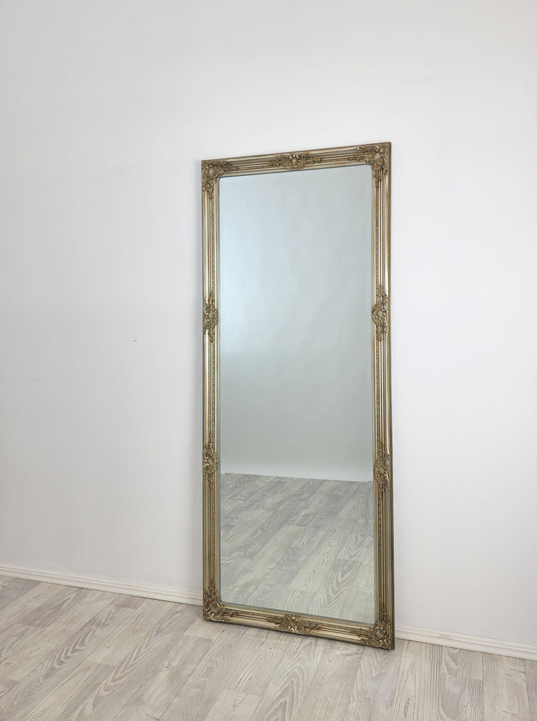 Intricate Antique Champagne Mirror 70x170cm - French Provincial