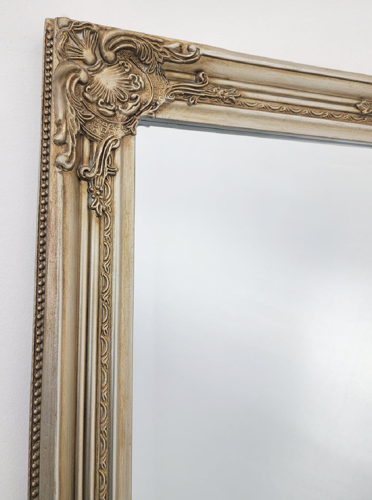 Intricate Antique Champagne Mirror 70x170cm - French Provincial