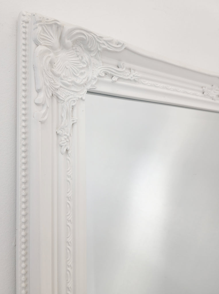 Intricate Ornate Design Mirror 70x170cm White French Provincial