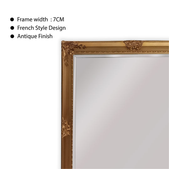 Ornate Gold Provincial Mirror, 70x170cm, High-Quality