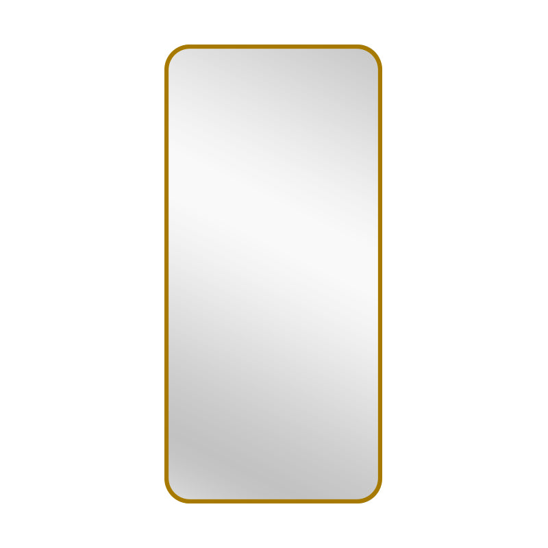 Sleek Gold Metal Rectangle Mirror 80cm x 170cm