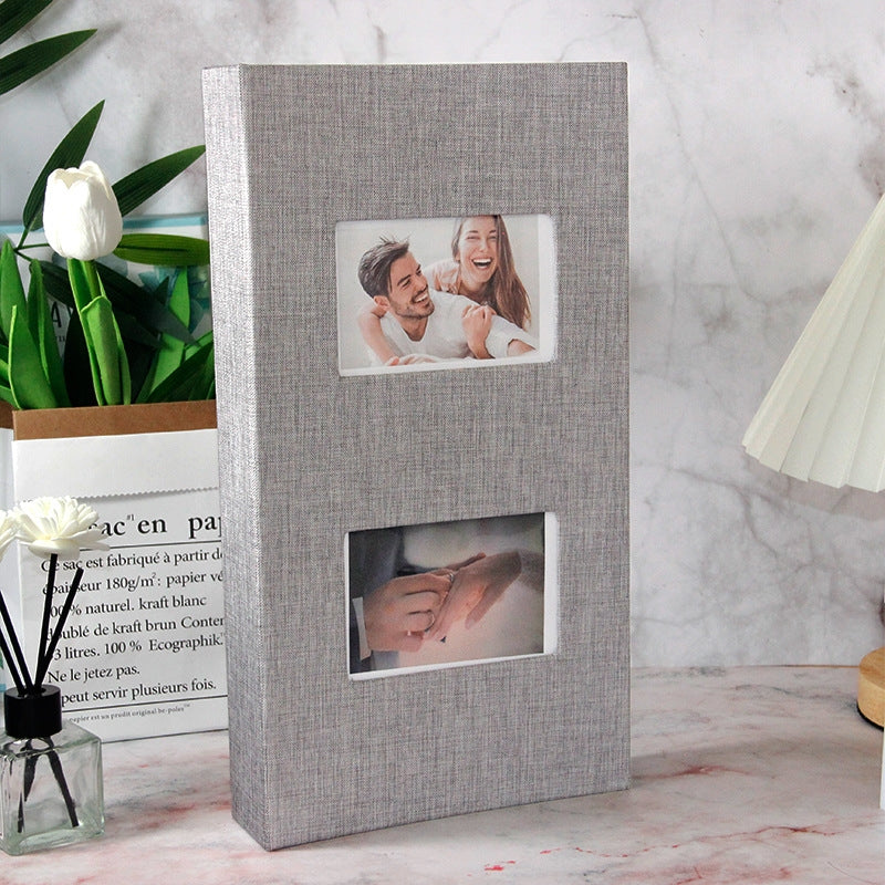 Photo album with luxurious cover Assorted colours Large 300 PCs 6 Inch - Red