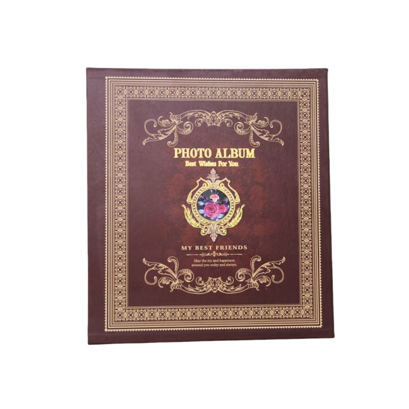 Extra Large 600-Pocket Leather Photo Album - Black