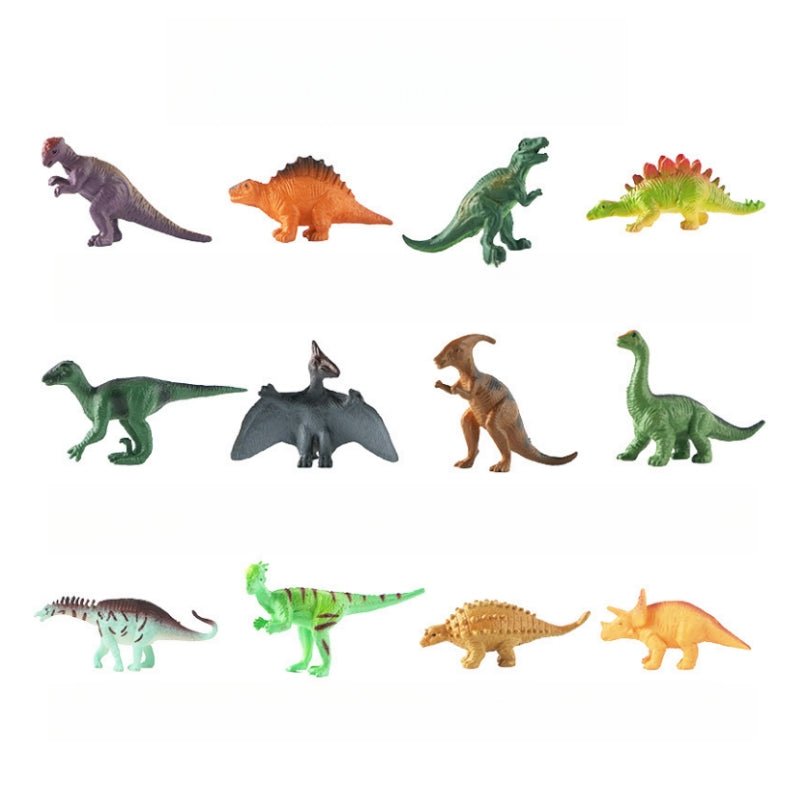 12 PCs of Mini simulated Animals Assorted Action Figures Toys - Dinosaurs: 12 PCs